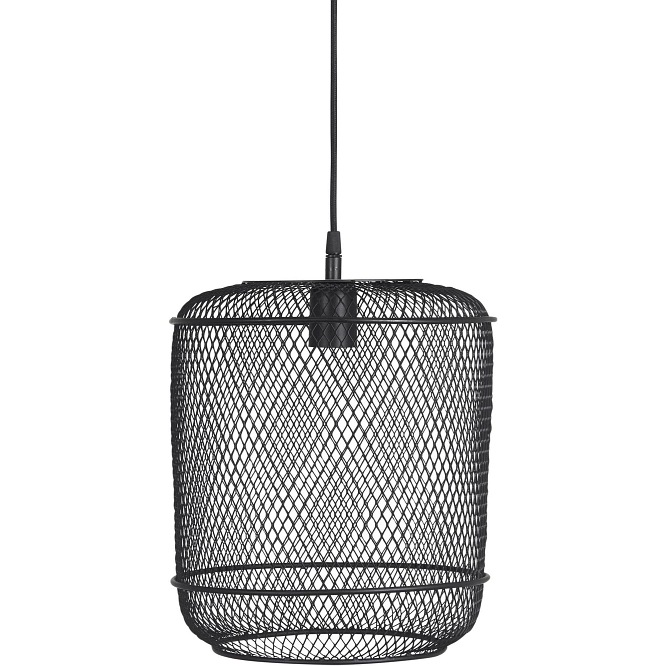 Industrialna lampa z drutu klatka Grid czarna 27cm
